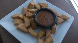Baked Tofu Sesame Orange dipping Sauce